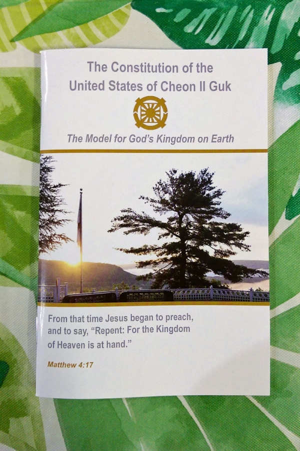 Constitution of the United States of Cheon Il Guk Booklet - Christ Kingdom Gospel - A Lifestyle Centered On God