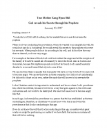 2017-01-10_God reveals his Secrets through his Prophets_Hyun Shil Kang 2017-01-10_God reveals his Secrets through his Prophets_Hyun Shil Kang