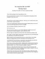 2017-01-19_God_s Words Character and Heart_Hyun Shil Kang 2017-01-19_God_s Words Character and Heart_Hyun Shil Kang