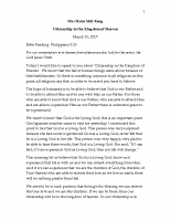 2017-03-10_Citizenship in the Kingdom of Heaven_Hyun Shil Kang 2017-03-10_Citizenship in the Kingdom of Heaven_Hyun Shil Kang