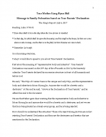 2017-07-06_Message to Family Federation based on True Parents_ Declaration_Hyun Shil Kang 2017-07-06_Message to Family Federation based on True Parents_ Declaration_Hyun Shil Kang