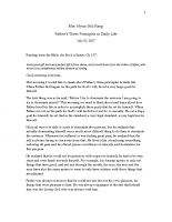 2017-07-31_Father_s 3 Principles in Daily Life_Hyun Shil Kang 2017-07-31_Father_s 3 Principles in Daily Life_Hyun Shil Kang