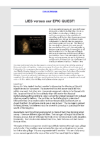 2021-05-03 LIES versus our EPIC QUEST