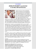 2022-03-22 Absolute Sincerity towards God in the Most Difficult Situation