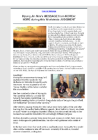 2022-05-16 HJNs Message from Korea Hope in the Midst of Worldwide Judgment
