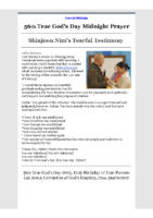 2023-01-25 Gods Day Prayer Shinjoon Nim Testimony